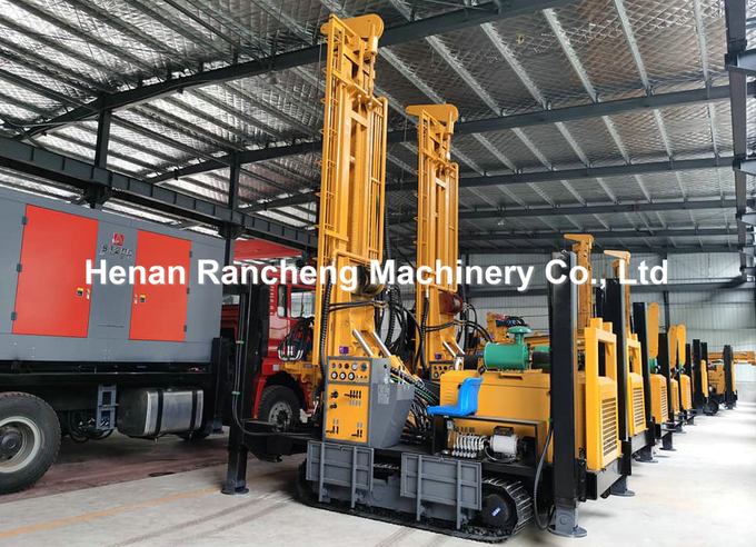 200m Automatic Crawler Mounted Diesel Engine Borehole DTH Pneumatic Water Well Drilling Rig Machine