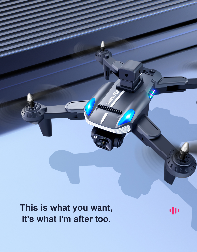 K8 Pro Drone With 4k Dual Camera Wifi Fpv Optical Flow Positioning Four-way Obstacle Avoidance Dron Rc Quadcopter