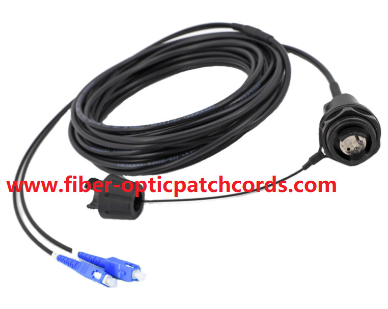 Optical Fiber Expanded Beam to LC 2core Multi Mode Hybrid Cable Harsh Environment Expanded Beam Filed Deployment