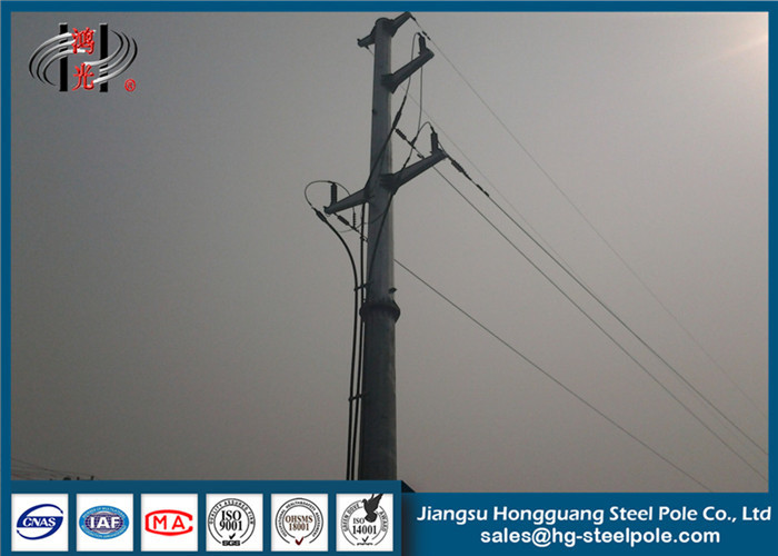 Philippines NEA Transmission Line Steel Pole Q345 500KG Design 40 FT