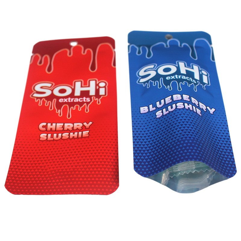 Eco Friendly 3 Side Seal Pouch Plastic Soft Touch Vape Packing