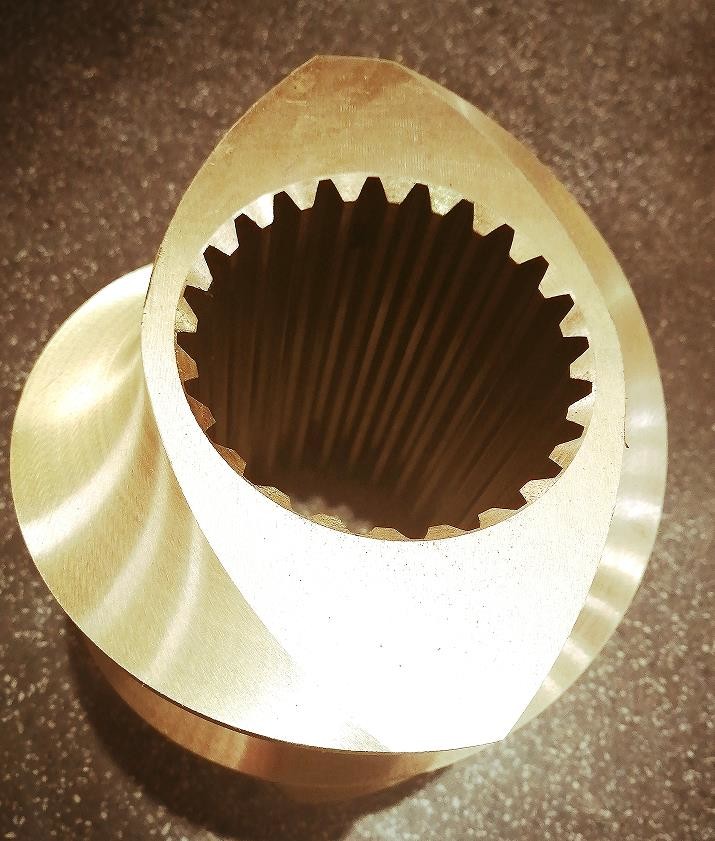 Polishing Aluminium Bronze Extruder Screw Elements 2 Flighted Wear Resistant