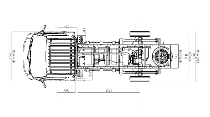 BJ1031EVJA4 Pure Electric Sanitation Vehicle Chassis