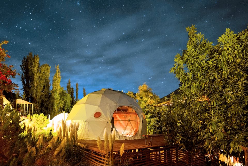 outdoor event waterproof PVC prefab glamping geodesic dome tent house