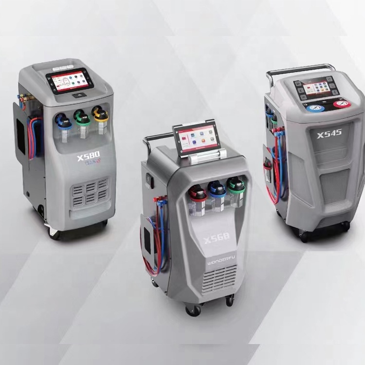 3/8HP Compressor X568 Car AC Recovery Machine With Flushing Function And Built In Printer