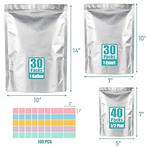 1 quart mylar bags