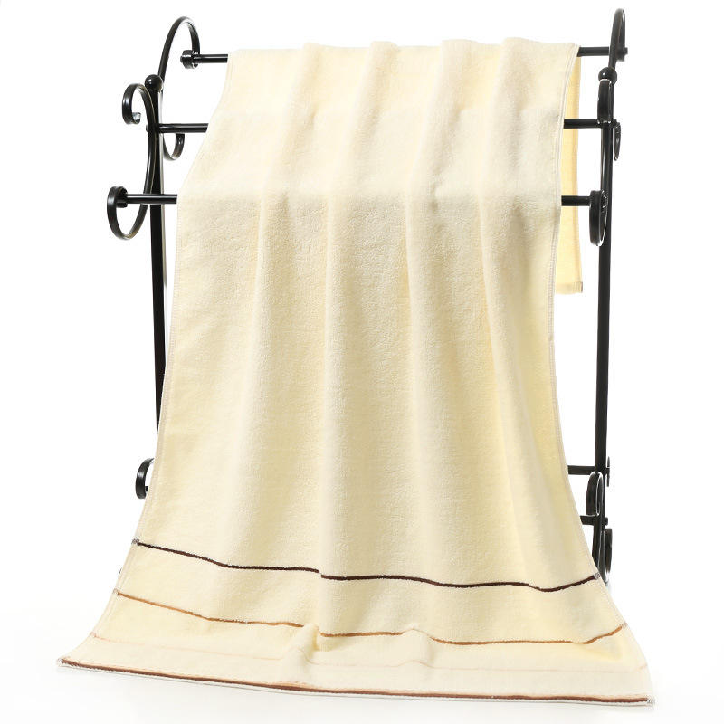 Six Color Striped Bath Towel Set Sustainable Thick Absorbent Cotton Great for Gifting