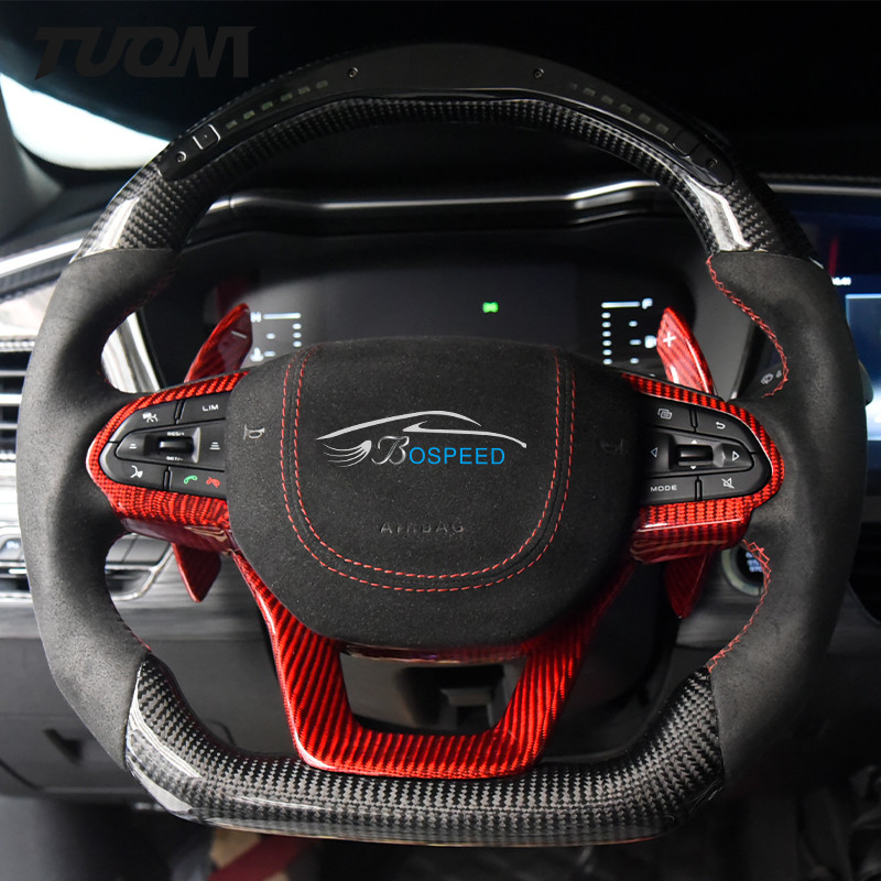 LED Display Alcantara Leather Cadillac Xt5 Steering Wheel Carbon Fiber Auto Parts