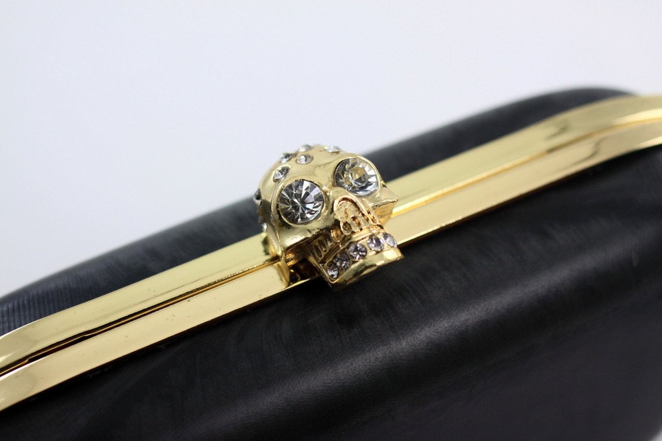Halloween Party Stone Skull Lock Box Clutch Frames Rectangle Clutch Bag Frame