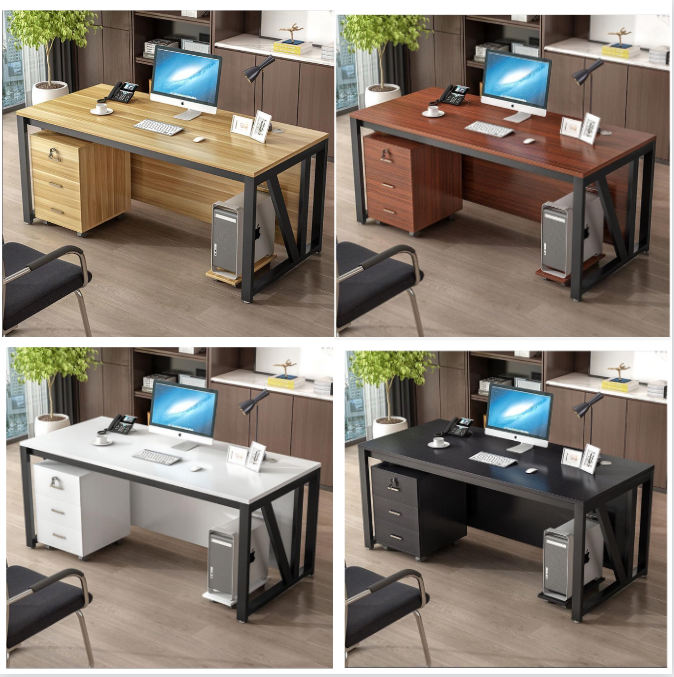 Solid Wood Office Study Desk Side Table Morden Office Workstation Fruniture for Gaming