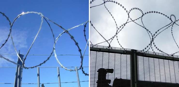 Bto-22 Razor Coil Barbed Wire Pvc Coated 500mm Diameter For Private House