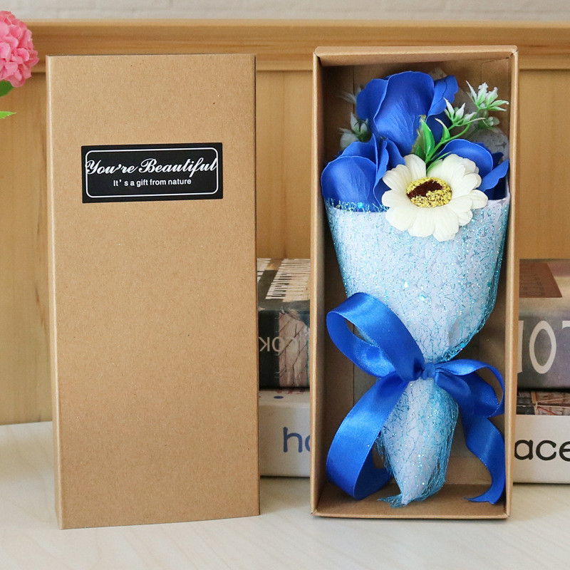 Soap flower gift, romantic simulation bouquet, rose bouquet, Valentine's Day gift for girlfriend, in stock