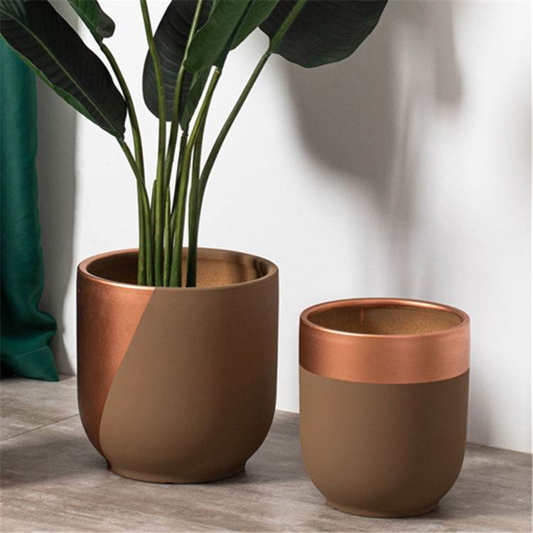 Factory direct unique design luxury home hotel decoration succulent plant pots cylindrical ceramic flower pots mold