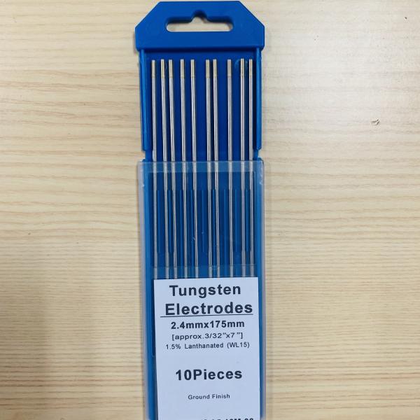 Golden 2.4mm*175mm 3/32 WL15 Tig Welding Tungsten Electrodes for Welding Applications
