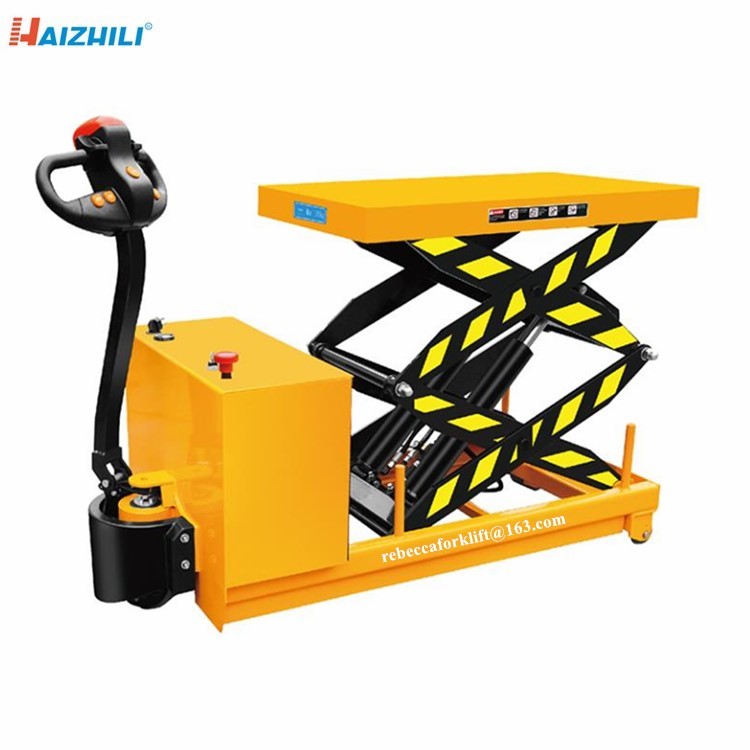 Battery Operated Portable Platform Lift 500kg , Full Electric Scissor Lift Trolly