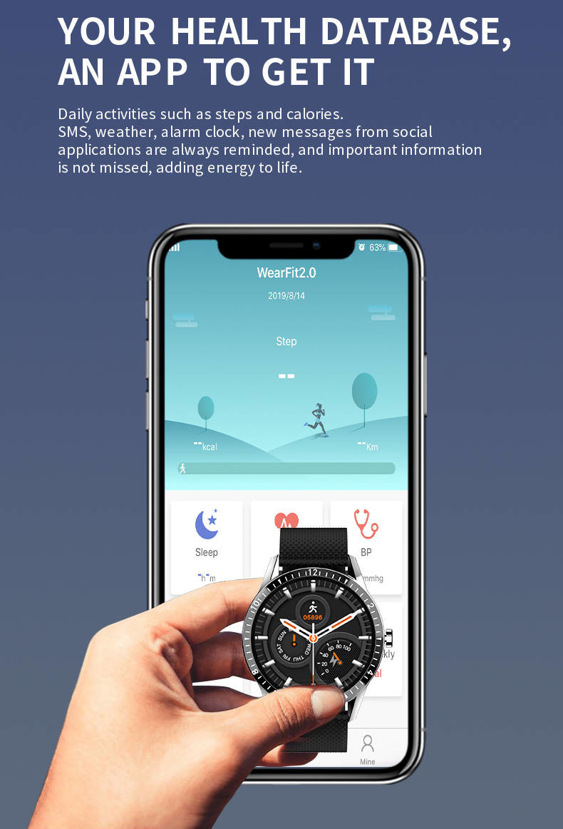 CPU HS6620 Smart Watch With Calling ​Multi Language Running Track Health Monitor