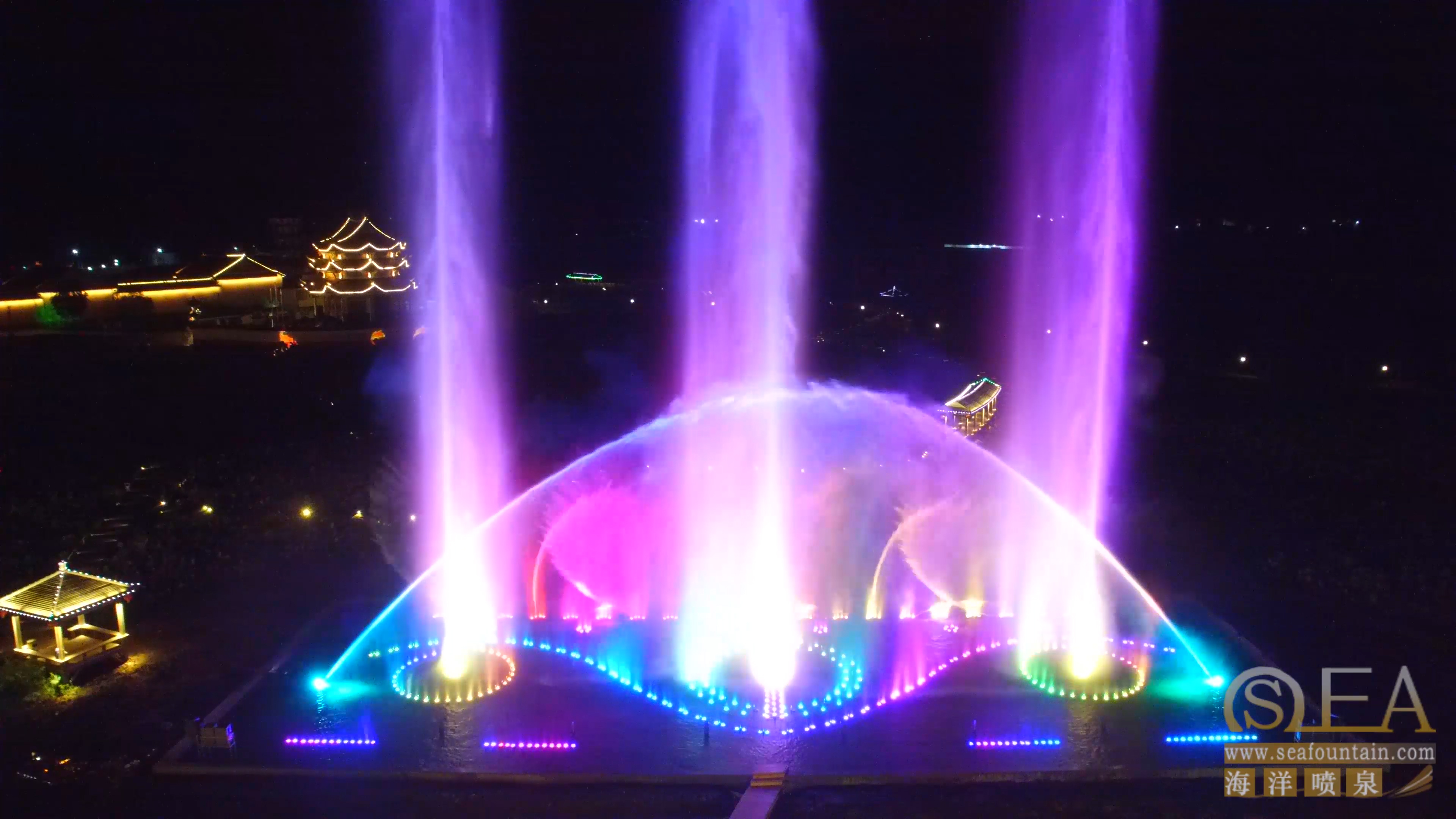 Time Control Color Changing Fountain Outdoor Hotel