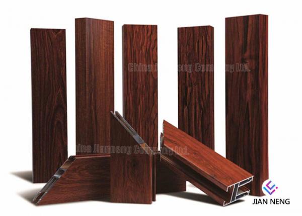 Quality Wood Finish Aluminium Frame Profile , Customized Aluminum Extrusion Profiles for sale