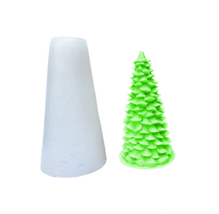 Reusable Silicone Candle Mold Pine Shape Customized For Cake Decorating