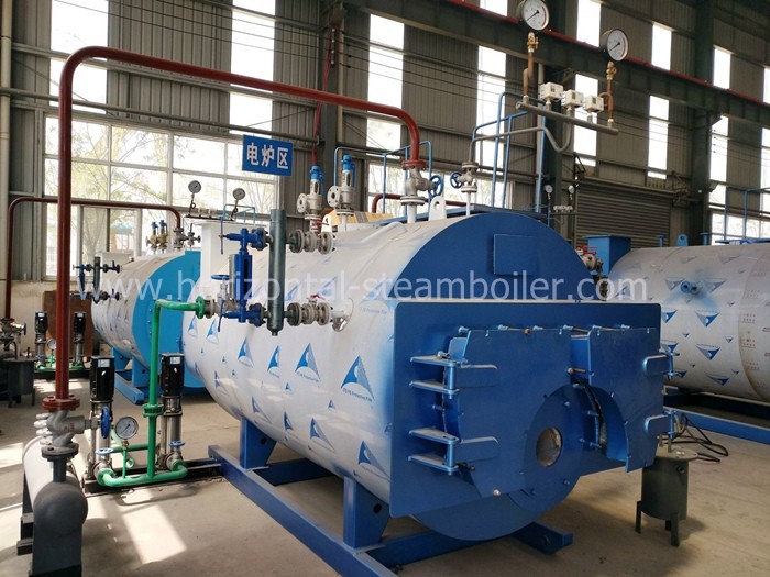Horizontal 1 Ton Industrial Steam Boilers Oil Fired Hot Water Furnace Environmental Friendly