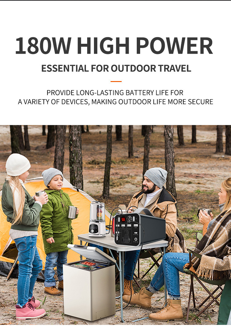 45000mAh Outdoor Power Bank Generator 180W 110V 220V Emergency For Camping