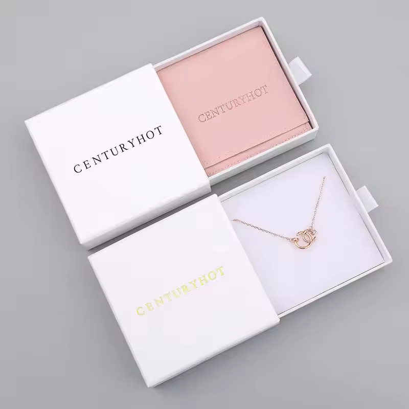 Matt Lamination Slide Out Jewelry Box With Foam Tray Eco Friendly