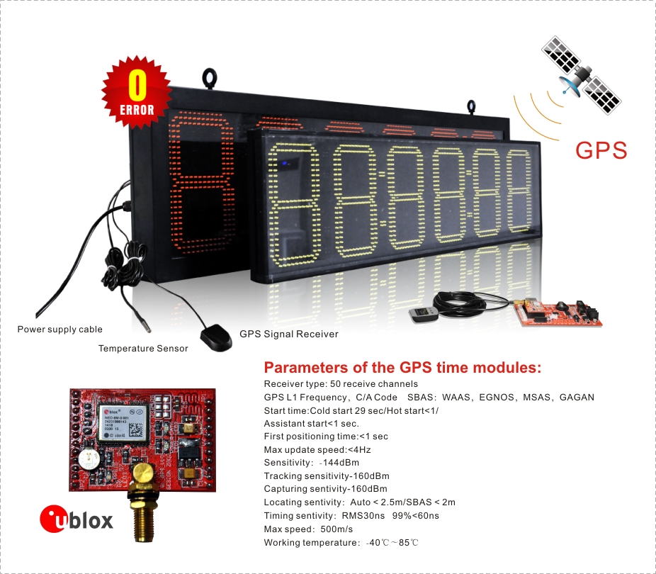 Service Petrol Station Signage Temperature Display Outdoor Led Clock Sign Auto Dimming