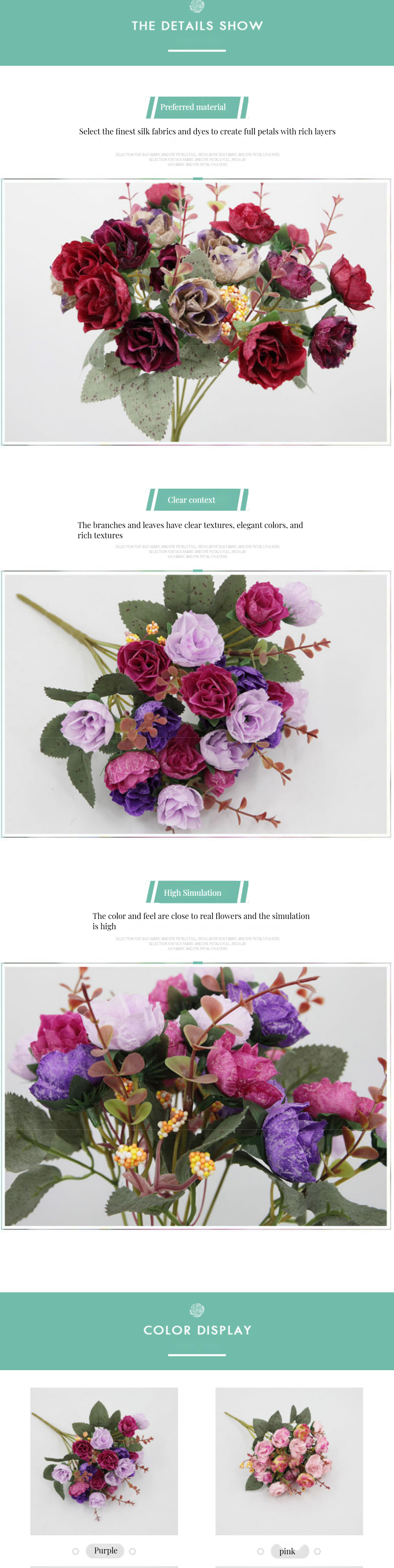 Eco-friendly Autumn Bouquet Exquisite Diamond Roses for Weddings Home Decor and More
