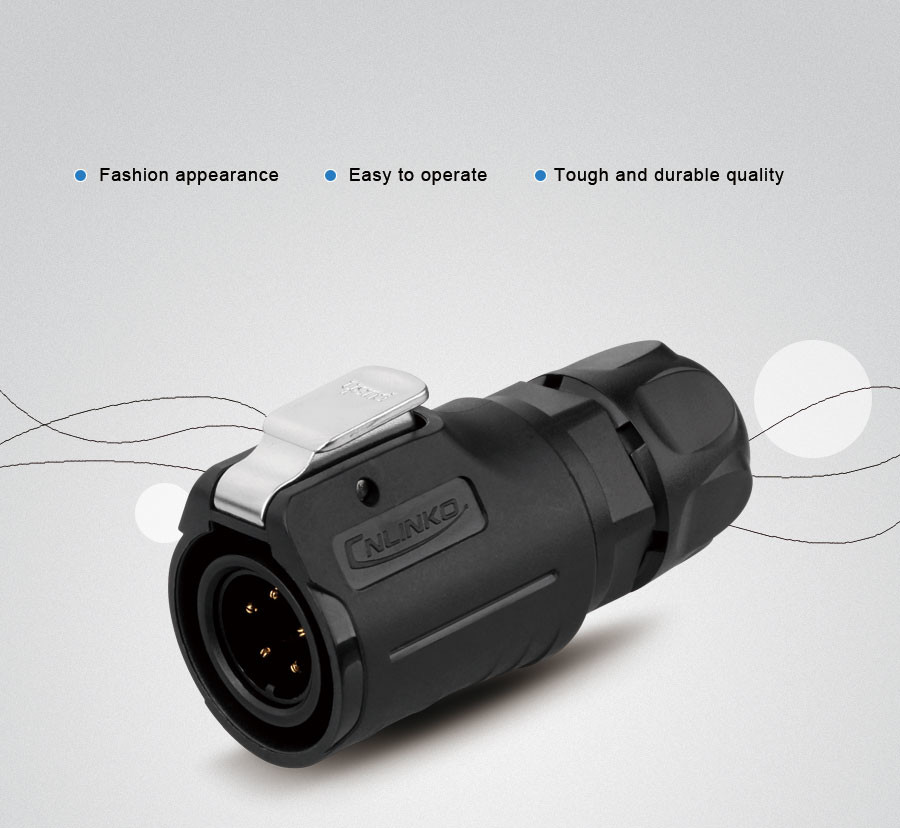 Electronic Components Wiring 26-24 AWG Male Female Waterproof Cables Connectors Quick Plastic Electric 5PIN Connectors