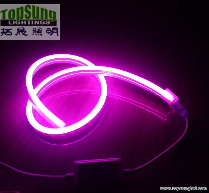 Ultra thin 11x19mm flexible led neon strip light flat emitting side view Neonflex