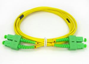 Telecommunication Duplex SM SC-SC Fiber Patch Cord with UPC / APC Polishing