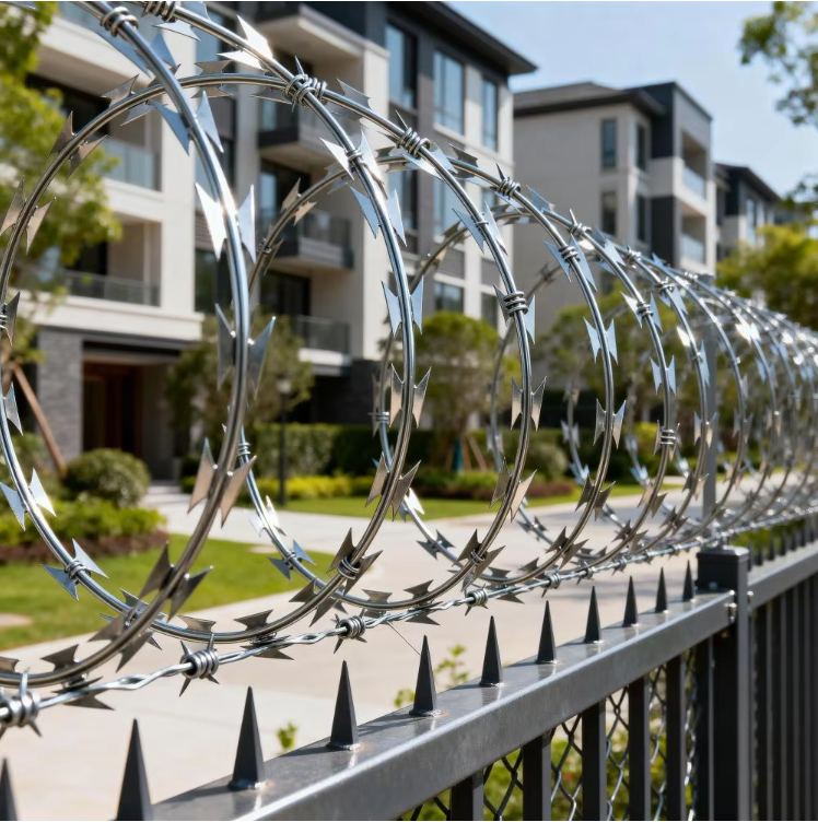 Galvanized Double Strand BTO-22 Razor Barbed Wire for High Security Fencing