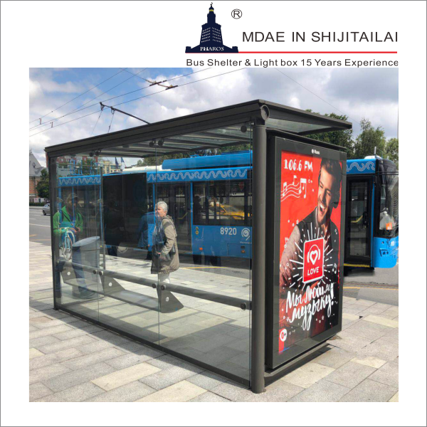 Waiting 220V H2500mm Prefabricated Bus Shelters
