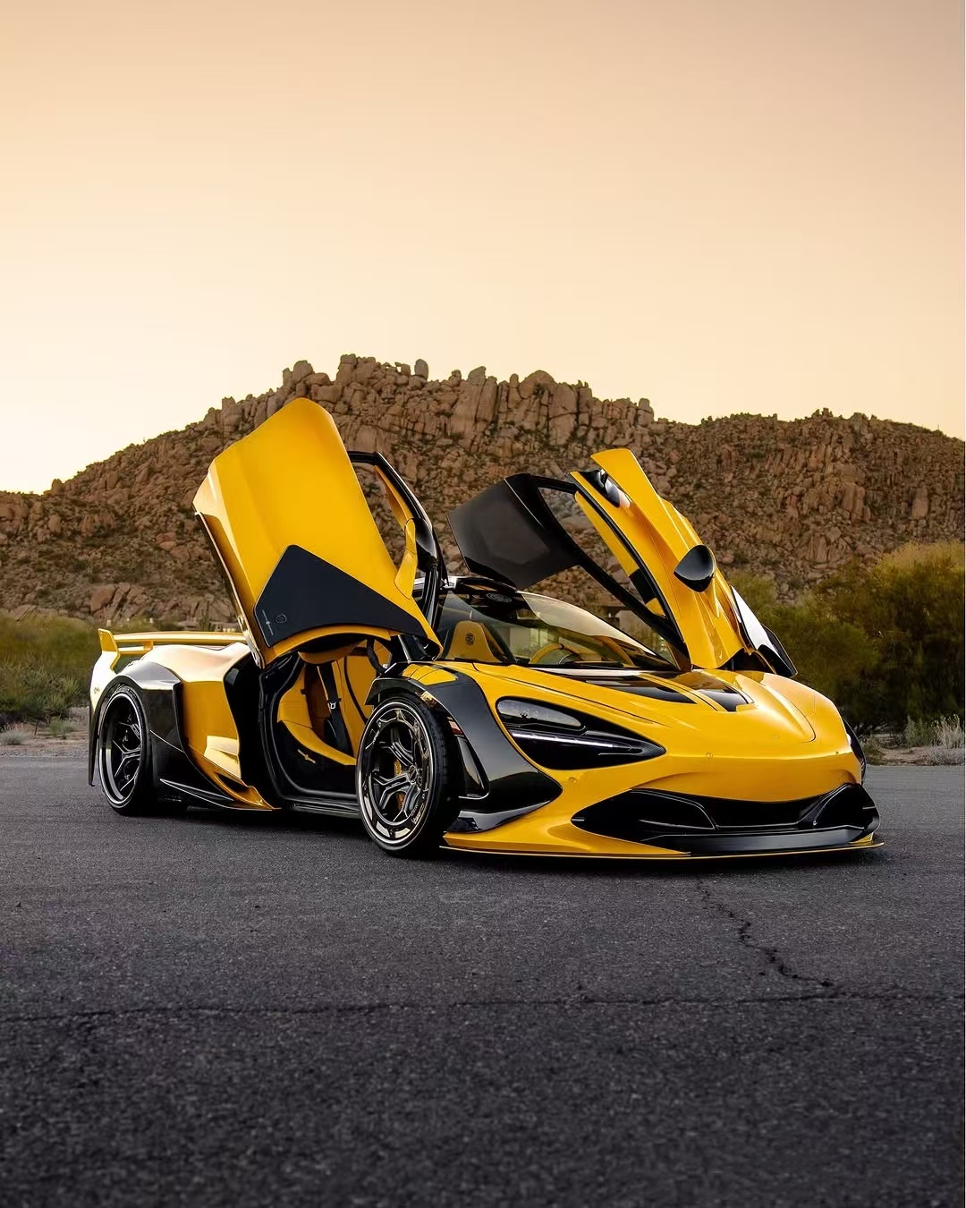 720s Mclaren Body Kit Carbon Fiber Widebody ZE Style Front And Rear Bumper