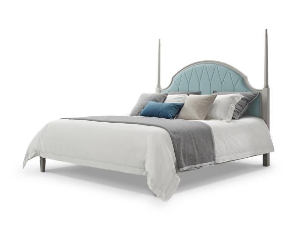 Modern American style Design Bedroom furniture set by Leather upholstered
