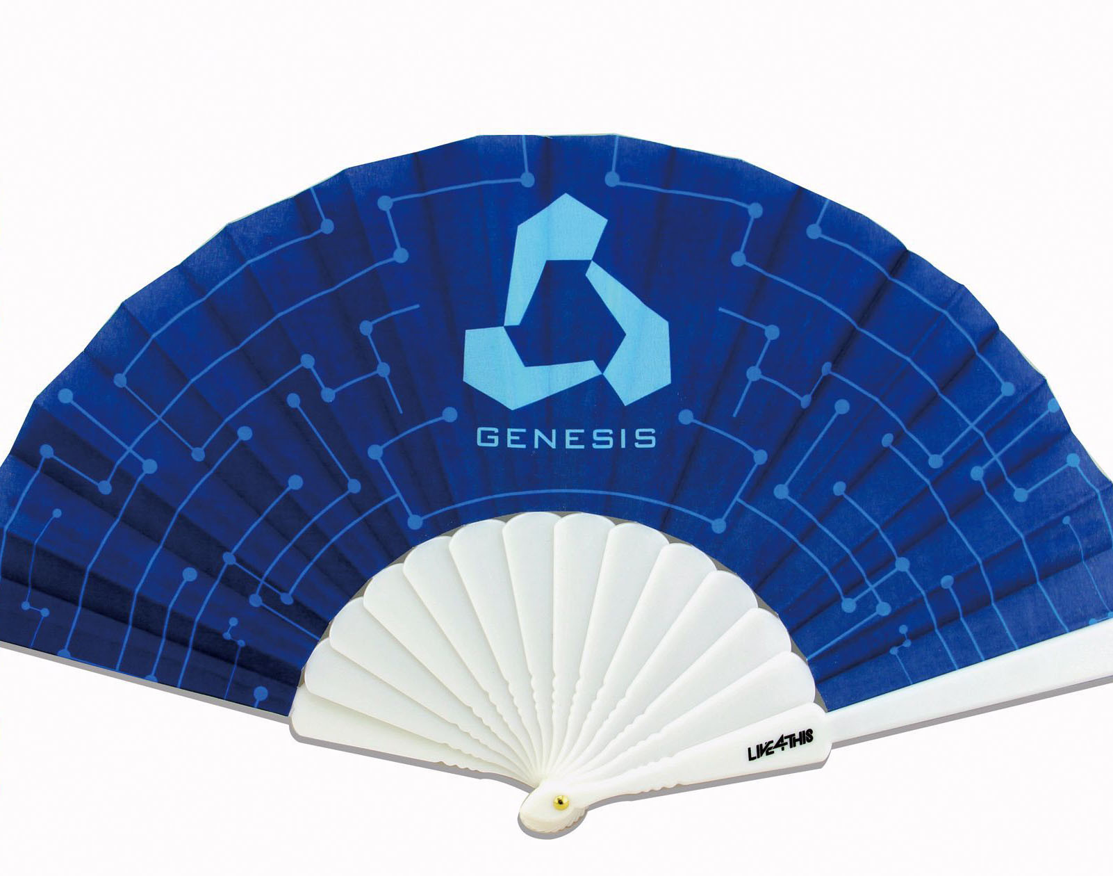 Folding plastic fan advertising fan 21cm PP&frabic Gift, logo can be customized