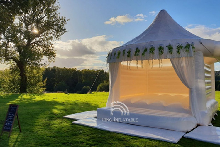 White Bouncy Castle For Wedding Engagement Party Corporate Event & Kids Birthday