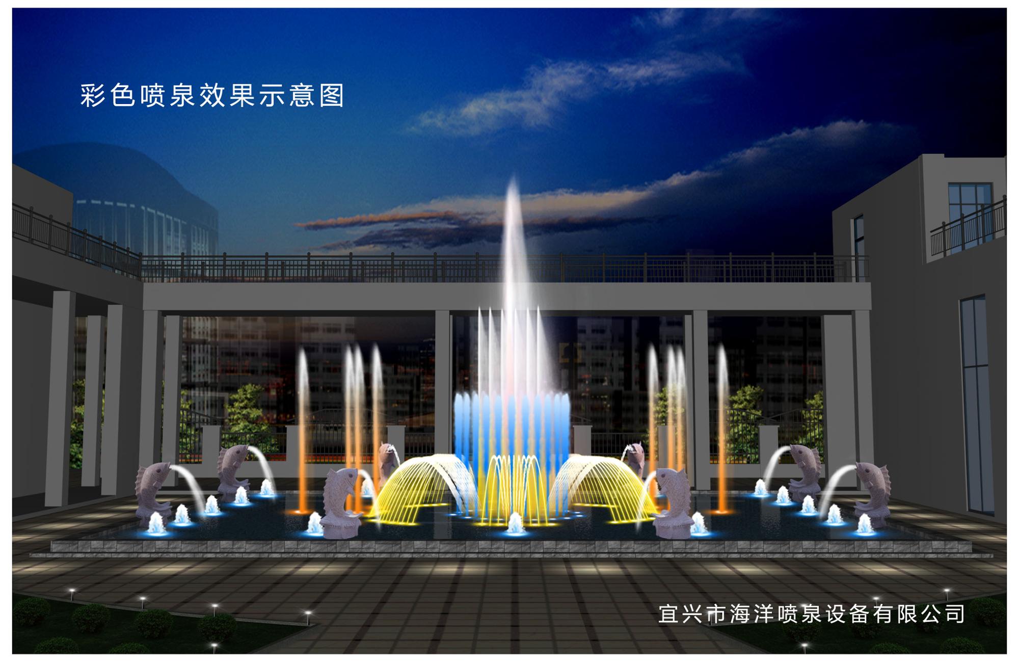 Music square ground water fountain