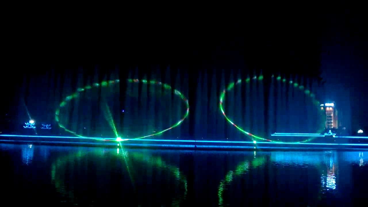 Decorative Water Laser Show , Digital Laser Light Show System On Water Fountain