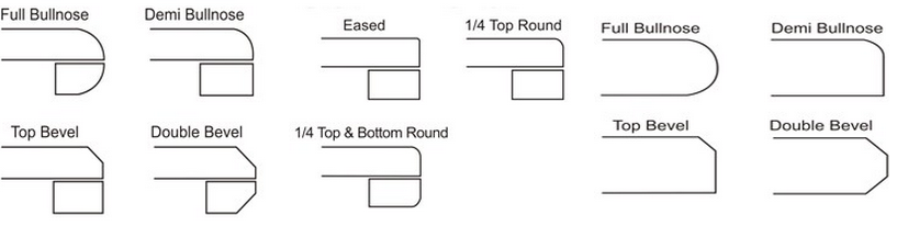 Smooth Quartz Bathroom Vanity Tops 0.75" / 1.25" Thickness Single Hole