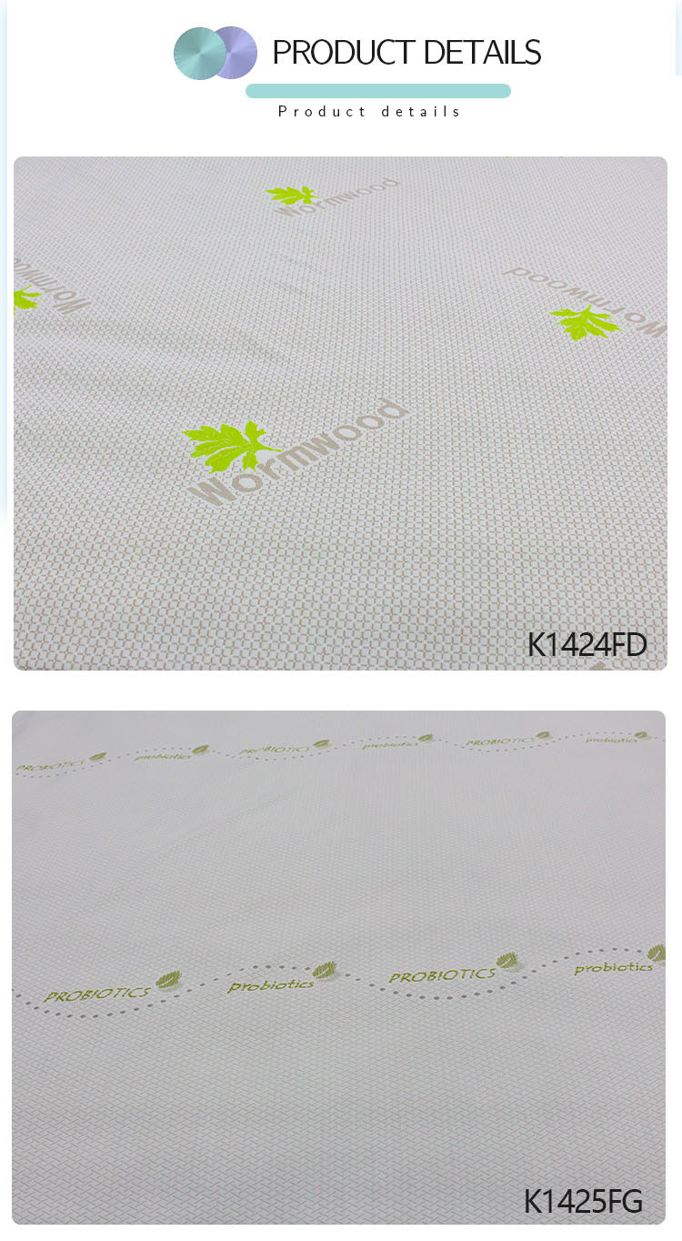 Ticking Knitted Mattress Fabric 86" Width Gray Colour 500g