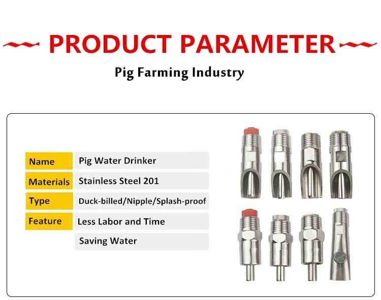 Animal Drinking SUS 304 Automatic Water Drinker Pig Poultry Nipple Waterer