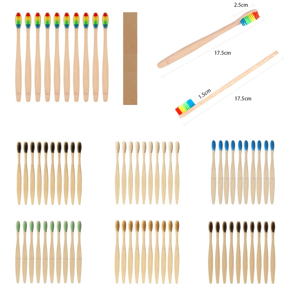 Eco Friendly Bamboo Handle Toothbrush BPA Free Biodegradable