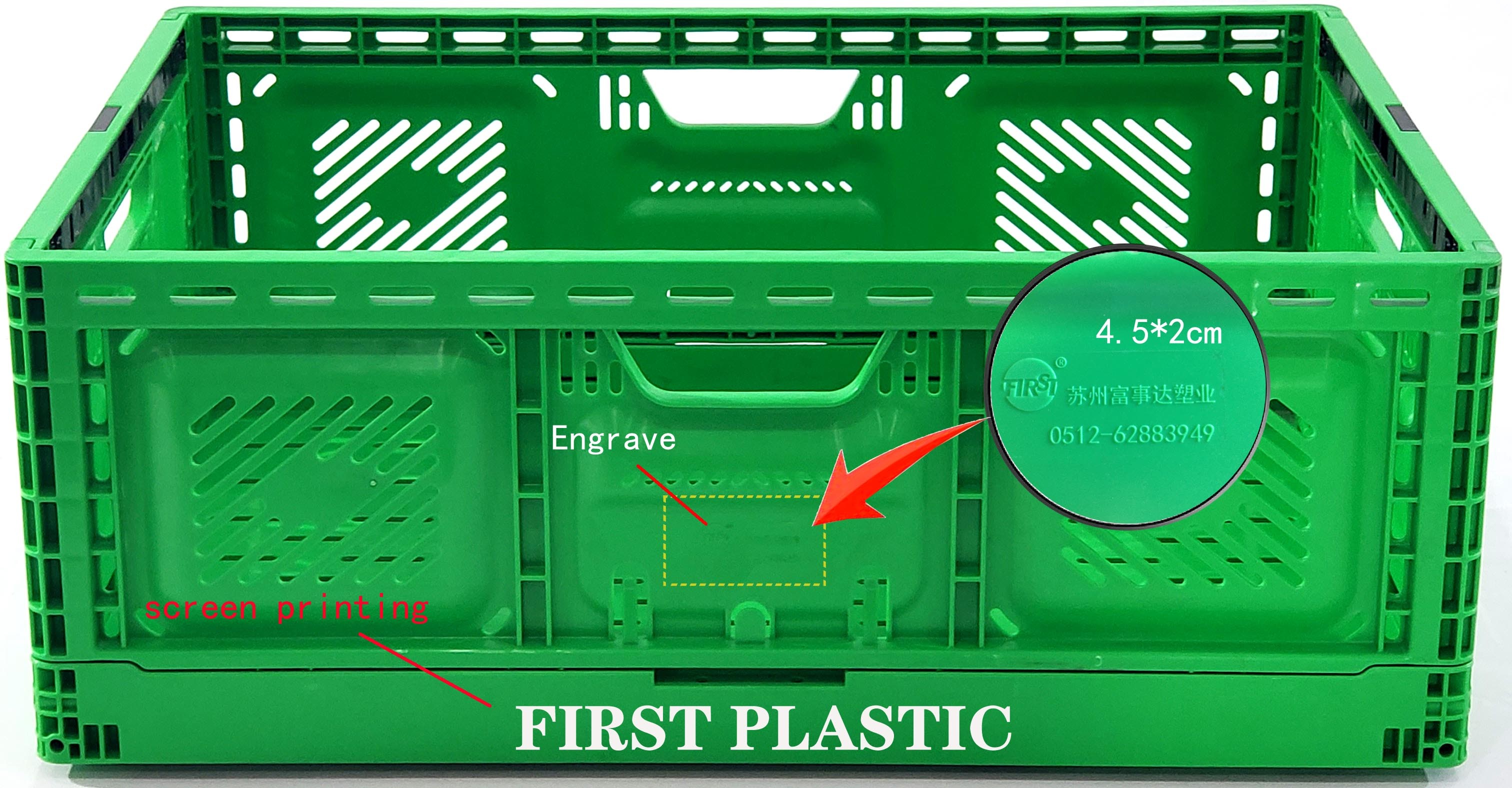 Collapsible Crate Injection Foldable Fruit And Vegetable Crate Heavy Duty Plastic Storage Crates