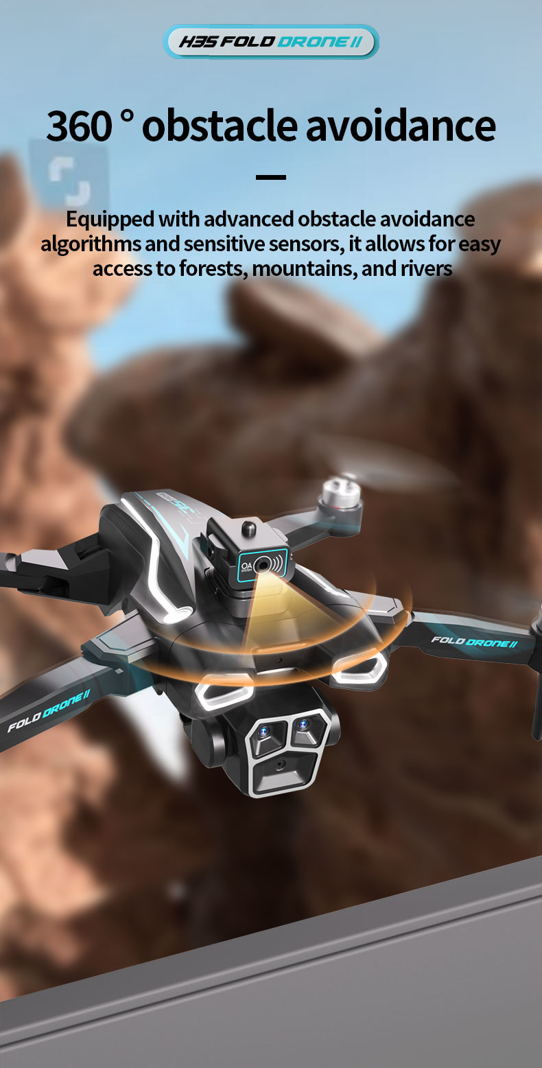 Professional 4K HD ESC Dual Camera Mini Drone H35 Brushless Optical Flow WIFI Quadcopter Obstacle Avoidance Remote