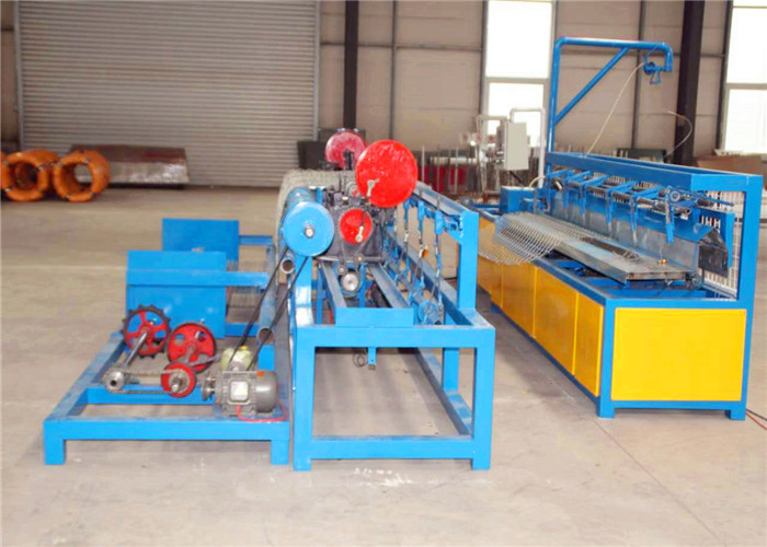 Blue And Green Full Automatic Chain Link Fence Machine For Double Wire And Single Wire