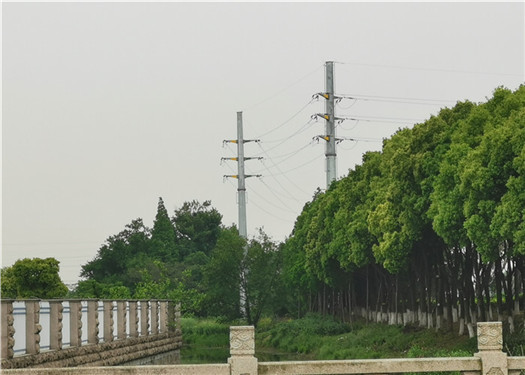 10KV Hot Dip Galvanized Electrical Power Pole Made Of Hot Roll Steel Q235