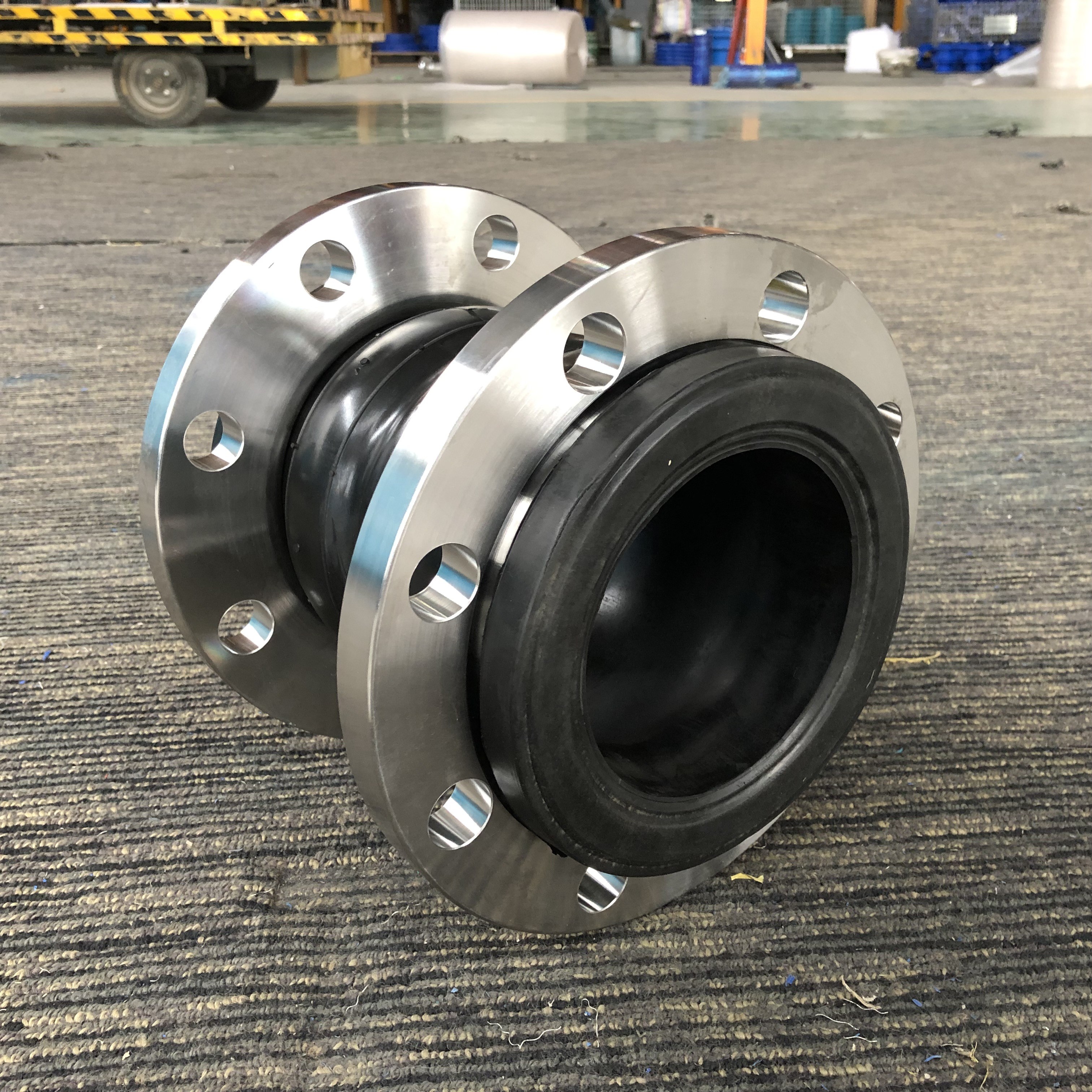 3 6 Flanged Rubber Expansion Joint Ansi 150lb Din Pn16 Galvanised Flange Full Face Seal