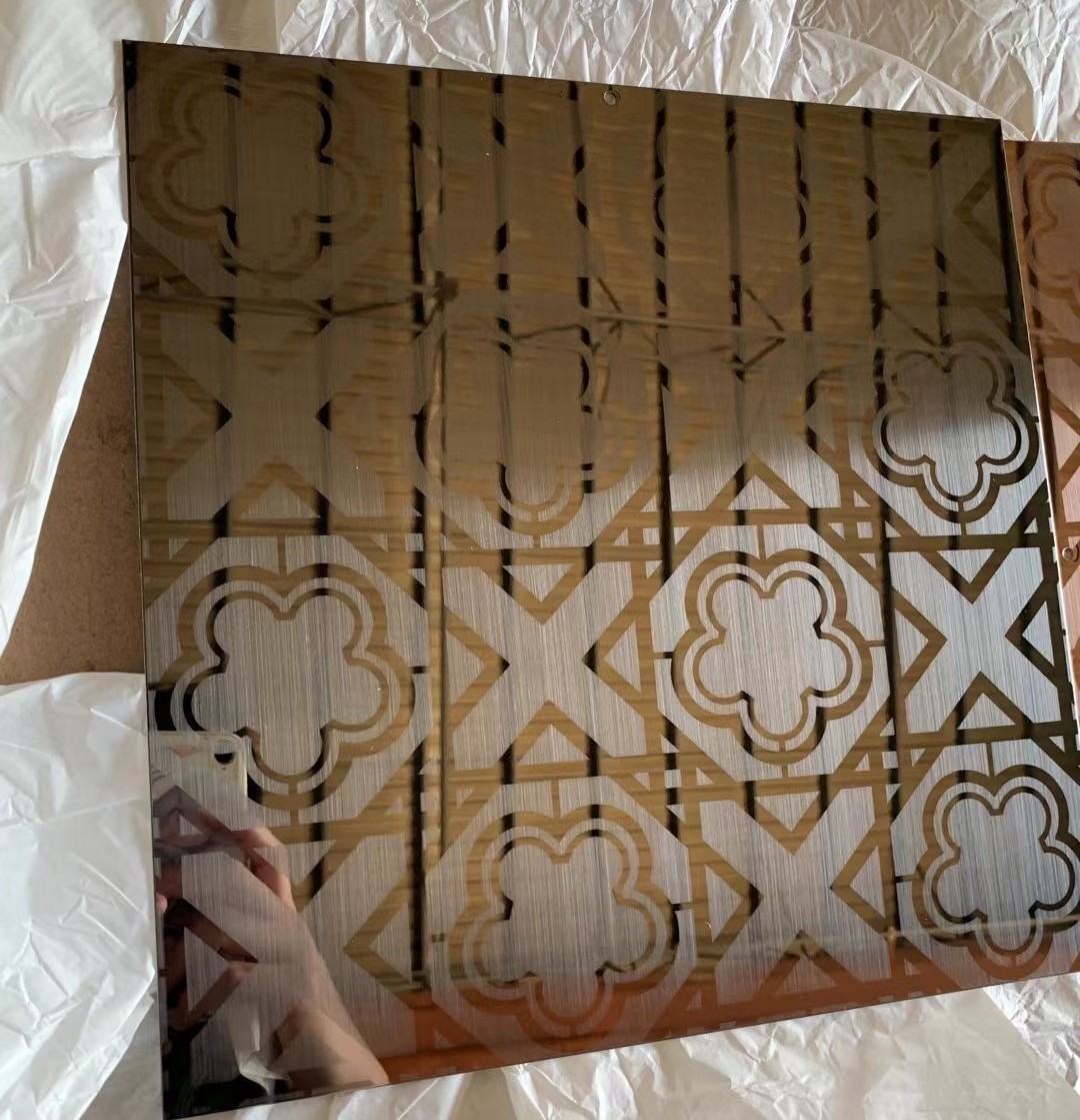 SS 316L Grade Etching Stainless Steel Sheet Metal With Surface Customized Pattern