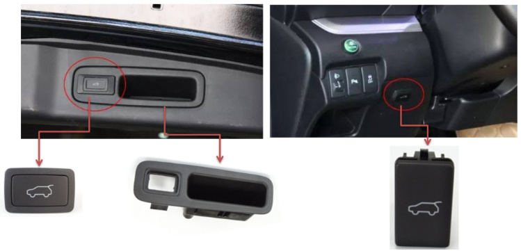 High Quality Black 12V Car Tail Gate Switch and Front Door Cab Switch